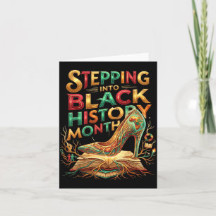 Stepping into black history month high heels card