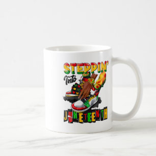 Stepping Into Juneteenth Afro Woman Black Girls Sn Coffee Mug