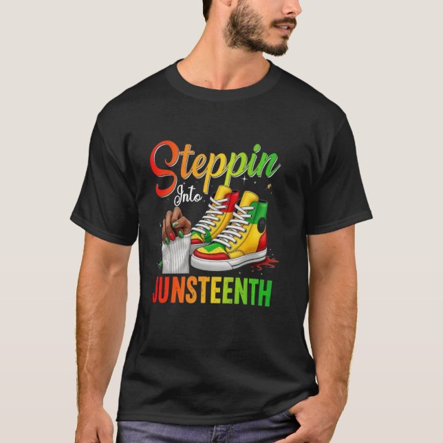 stepping into juneteenth Black Girls Sneakers (Front)