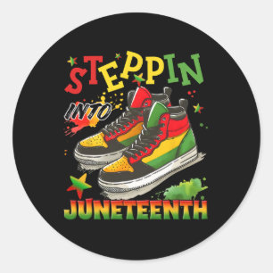 Stepping Into Juneteenth Like My Ancestors 1865 Fr Classic Round Sticker