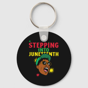 Stepping Into Juneteenth Sticker  Key Ring