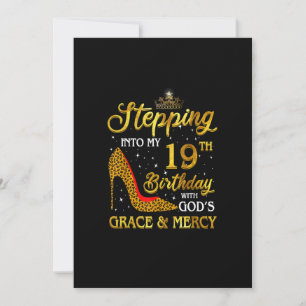 Stepping Into My 19th Birthday Gift Girls Women 19 Invitation
