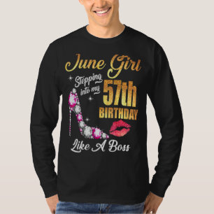 Stepping Into My 57th Birthday Like A Boss For 57 T-Shirt