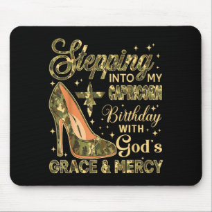 Stepping Into My Capricorn Birthday With Gods Grac Mouse Mat