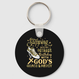 Stepping Into My October Birthday Women Girl Camo Key Ring