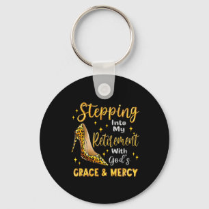 Stepping Into My Retirement With God's Grace And M Key Ring