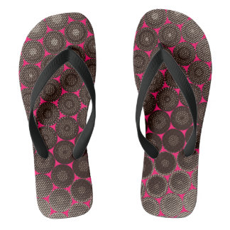   Stepping into Retro Pop: Geo Bloom Flip Flops
