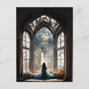 Stepping into worlds of beauty postcard