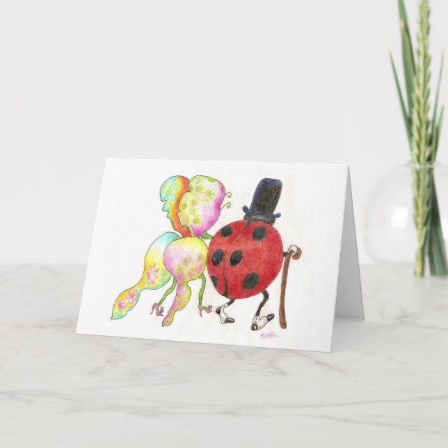 stepping out bugs on party invitation - Customised (Front)