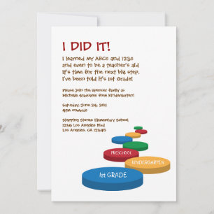 Stepping Stones Preschool/Kindergarten Graduation Invitation