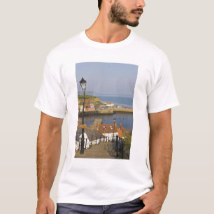 Steps leading down to the harbour, Whitby, North T-Shirt