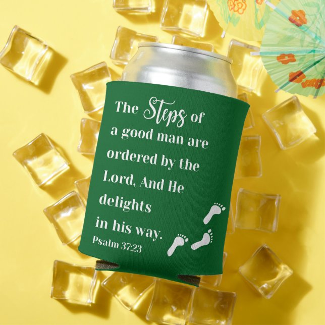 Steps of a Good Man - Psalm 37:23 Bible Verse Can Cooler (In Situ Summer)