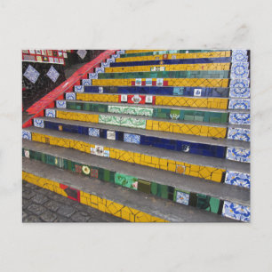 steps selarón rio postcard