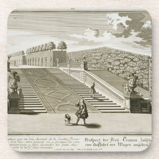 Steps to the garden terrace, Belvedere Palace, Vie Coaster (Front)