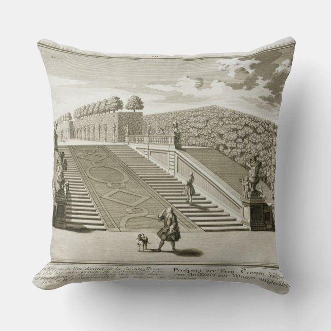 Steps to the garden terrace, Belvedere Palace, Vie Cushion (Front)