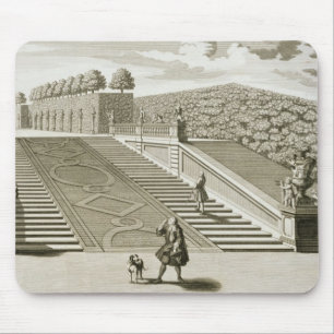 Steps to the garden terrace, Belvedere Palace, Vie Mouse Mat