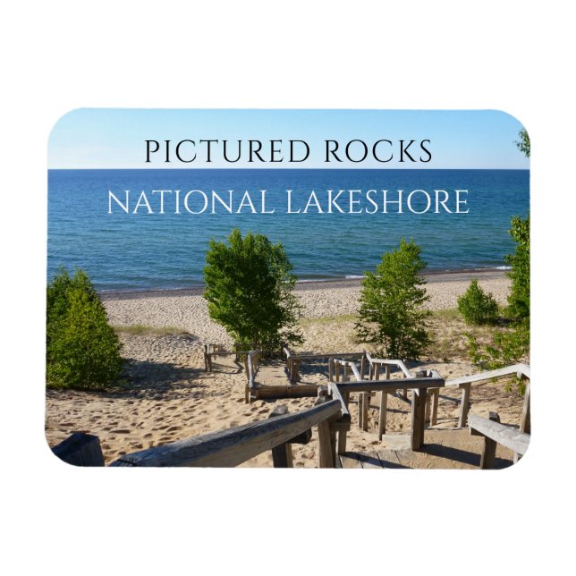 Steps to Twelvemile Beach, Pictured Rocks Magnet (Horizontal)