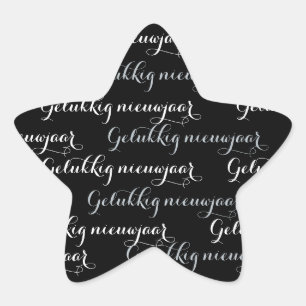 Ster Christmas text sticker "Happy New Year"