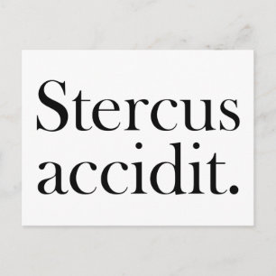 Stercus accidit postcard
