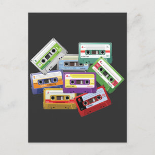 Stereo Cassette Tape Mixtape Radio 80s 90s Music Postcard