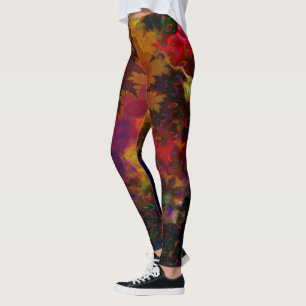 Stereo Trippin Psychedelic Abstract Leggings