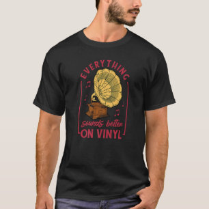 Stereo Vinyl Record Buff Music Disc Player Audio A T-Shirt