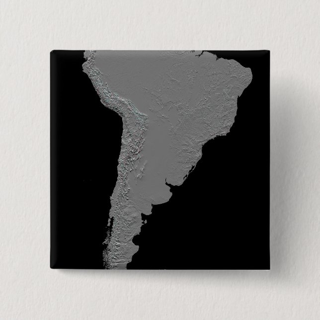 Stereoscopic view of South America 15 Cm Square Badge (Front)
