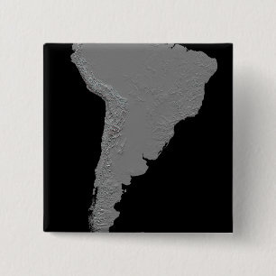 Stereoscopic view of South America 15 Cm Square Badge