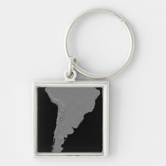 Stereoscopic view of South America Key Ring (Front)