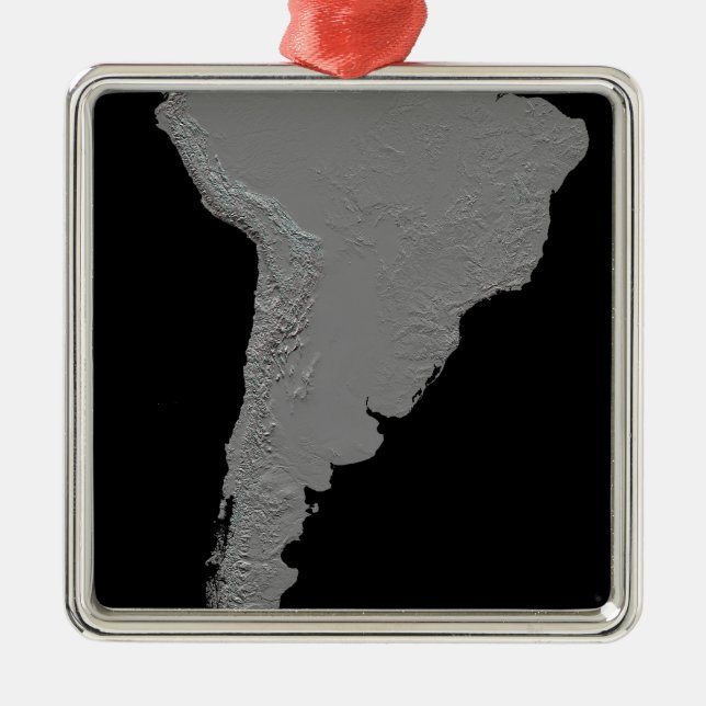 Stereoscopic view of South America Metal Tree Decoration (Front)