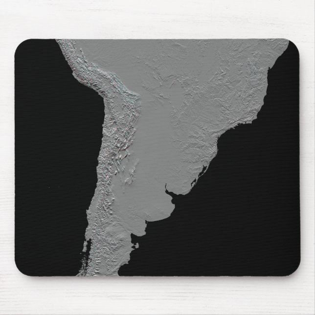Stereoscopic view of South America Mouse Mat (Front)