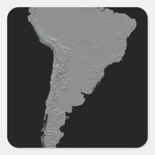 Stereoscopic view of South America Square Sticker