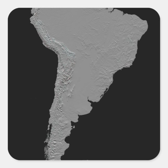 Stereoscopic view of South America Square Sticker (Front)