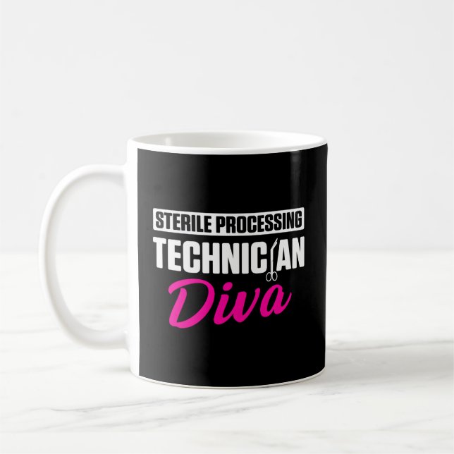 Sterile Processing Technician Diva Tech Coffee Mug (Left)