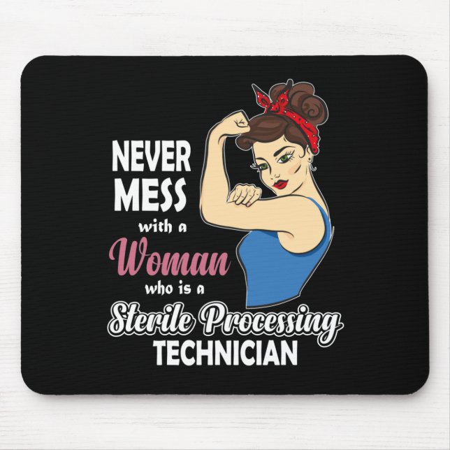 Sterile Processing Technician Gift Women Autoclave Mouse Mat (Front)