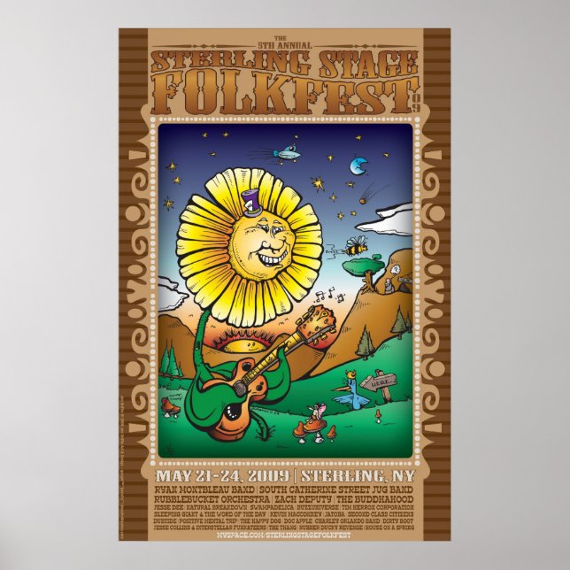 Sterling Folk Fest 09outlined Poster (Front)