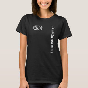 Sterling Heights Michigan 586 Area Code Vintage Re T-Shirt