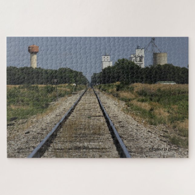 Sterling Kansas with Railroad Tracks PUZZLE (Horizontal)