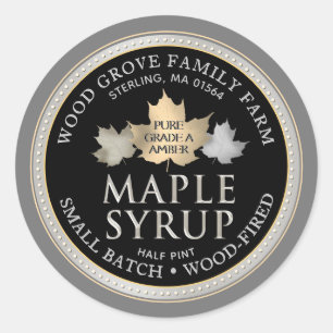 Sterling Label Small Batch Maple Syrup Gold Leaf