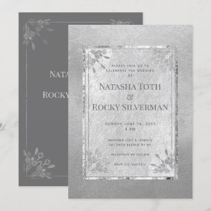 Sterling Silver Affair Wedding & Party Invitation