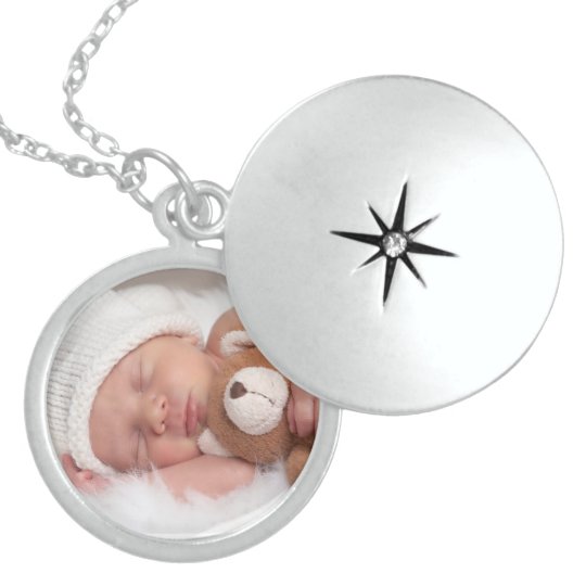 Sterling Silver Locket Add Photo Baby