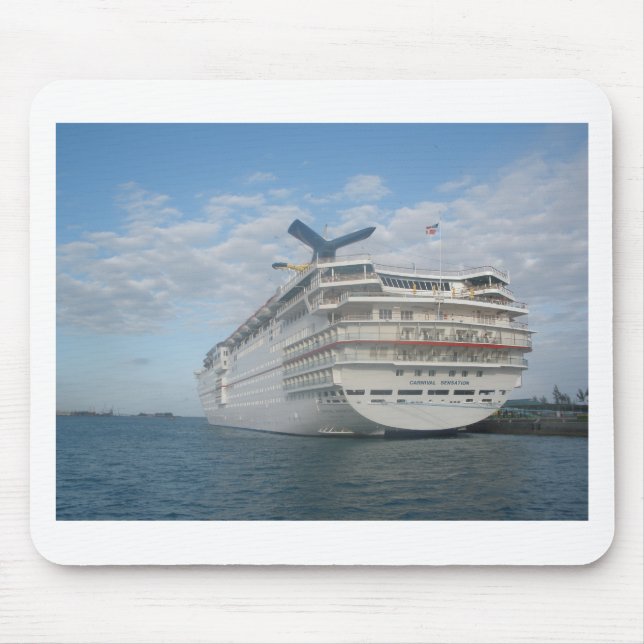 Stern of the Carnival Sensation Cruise Ship Mouse Mat (Front)