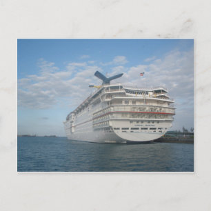 Stern of the Carnival Sensation Cruise Ship Postcard