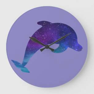 Sterne Galaxis Delphin Stars Galaxy Dolphin Large Clock