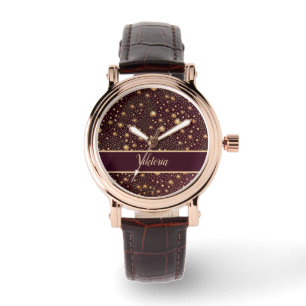Sterne Muster braun orange Watch