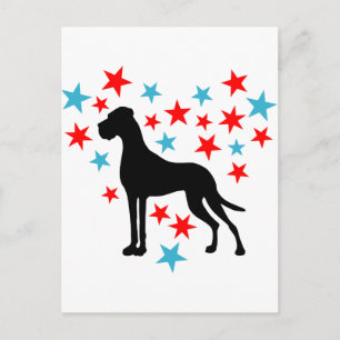 Sternenherz Dogge Postcard