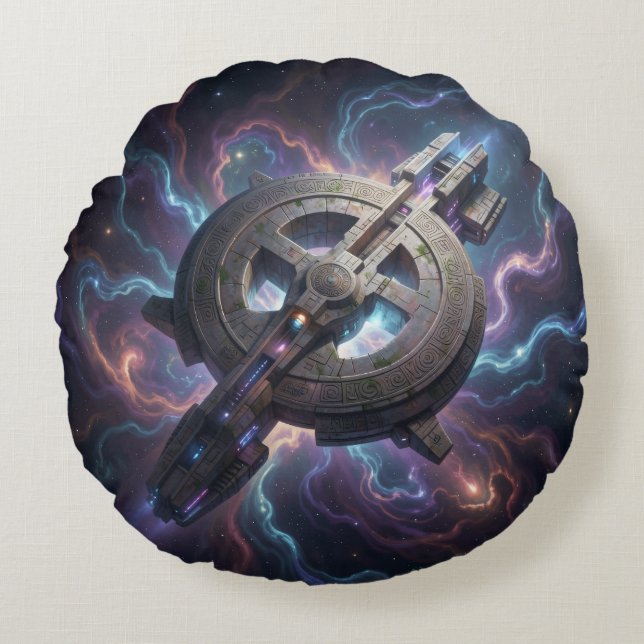 Sternenpfad – Reise durch das Universum´14 Round Cushion (Front)