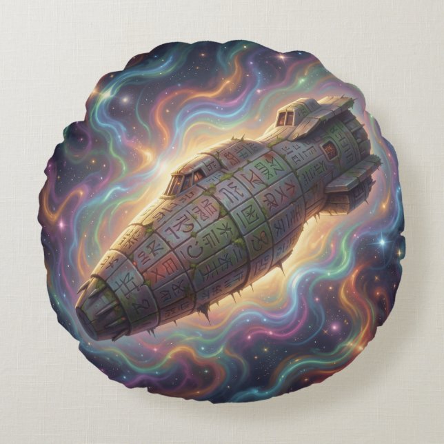 Sternenpfad – Reise durch das Universum´9 Round Cushion (Front)