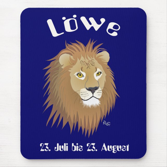 Sternzeichen Löwe Mauspad Mouse Mat (Front)