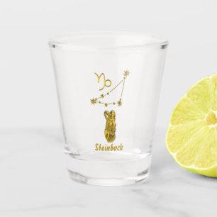 Sternzeichen Steinbock, gold - Shot Glass